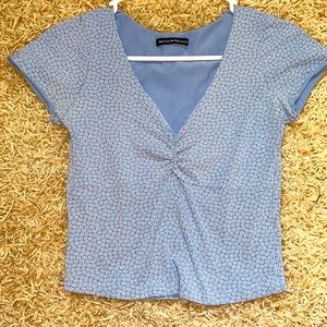 Floral Light Blue Brandy Melville Crop Top